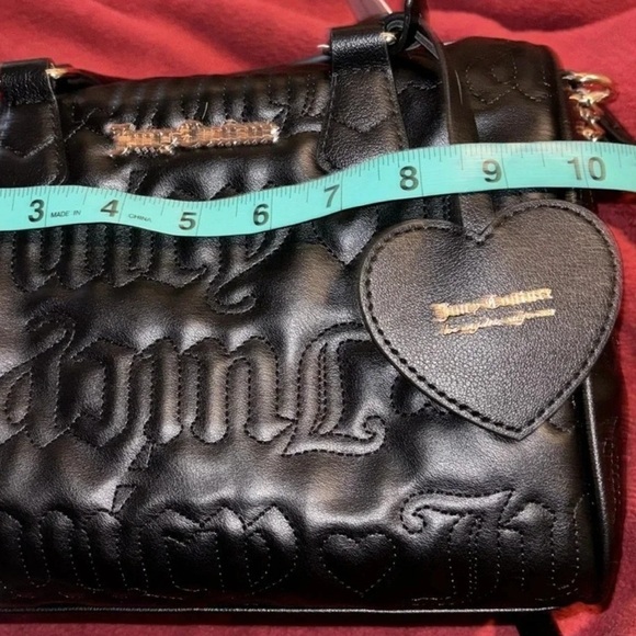 Juicy couture Black Embossed Leather Boston Bag - Picture 5 of 9
